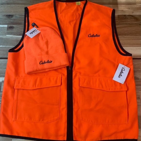Cabela's Other - Blaze Orange Hunting Safety Vest with FREE hat
